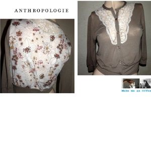 Hazel Anthropologie Brown Lightweight Cardigan